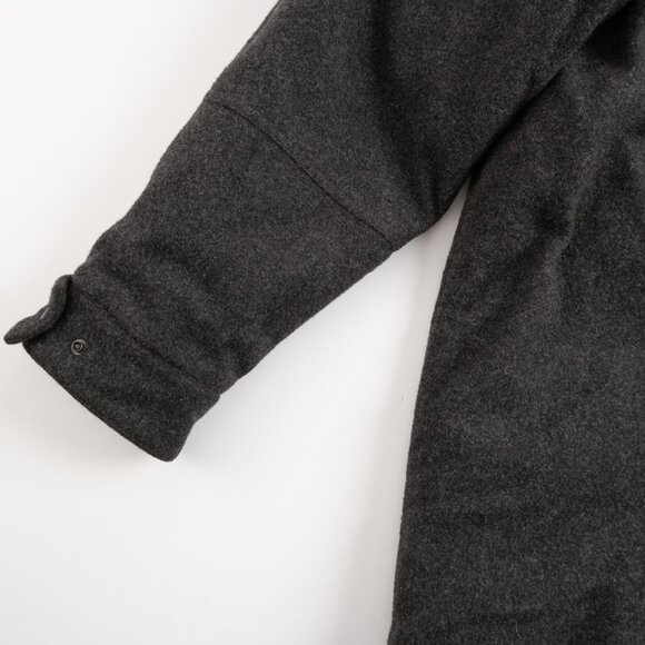 WOOLRICH Onyx charcoal grey heavy wool blend parka length winter jacket size L - Picture 11 of 14